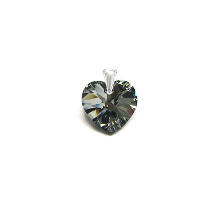 Prívesok Silver Night srdce Made With Swarovski Crystals 14mm