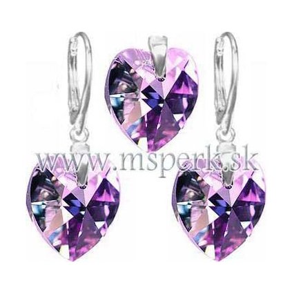 Crystals exkluzívny dámsky set náušnice a prívesok 18 mm