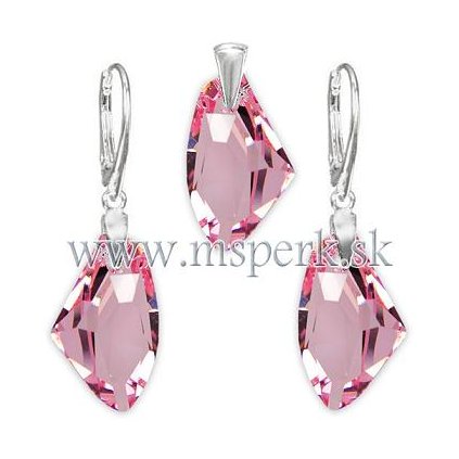 Exkluzívny set Swarovski Crystals crystal ružová farba