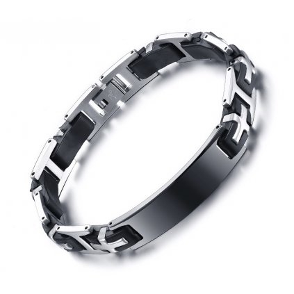 Náramok z chirurgickej ocele krížikový vzor