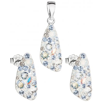 Dámska súprava šperkov so Swarovski Crystals - Light Sapphire