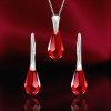 Exkluzívny set Crystal 1867 Siam červené pre dievčatá pre ženy