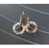 Strieborné dámske náušnice krúžky 14 mm Crystals Aurore Boreale