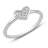 Strieborný dámsky prsteň vzor Srdce Love  Ag 925/1000 Rh: 1,32 g