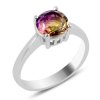 Strieborný dámsky prsteň s farebným zirkónom  Ag 925/1000 Rh: 2,85 g