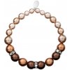 Perlový náramok Brown postupný