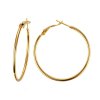 Náušnice kruhy zlatej farby 40 mm
