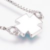 Dámsky náramok s modrým opálom v tvare kríža