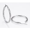 Náušnice kruhy z chirurgickej ocele twisted 40 mm