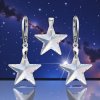 Strieborný set SWAROVSKI ELEMENTS v tvare hviezdy