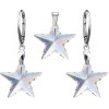Strieborný set SWAROVSKI ELEMENTS v tvare hviezdy
