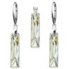 Strieborný set SWAROVSKI ELEMENTS v tvare obdĺžnika