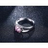 Dámsky prsteň s ružovým zirkónom z chirurgickej ocele