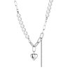 Dámsky náhrdelník so srdiečkom a zirkónmi Cubic Zirconia z chirurgickej ocele