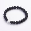 Súprava elastických náramkov čierne sklo a howlit 3