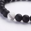 Súprava elastických náramkov čierne sklo a howlit 5