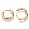 Dámske náušnice kruhy zlatej farby so zirkónmi 15 mm 2