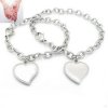 Súprava dvoch náramkov so srdiečkom
