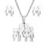 Rodina dámsky set náušnice prívesok a retiazka z chirurgickej ocele