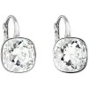 Strieborné dámske náušnice so Swarovski Crystals farba crystal - číre