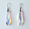Swarovski Crystals exkluzívne strieborné náušnice s dlhými krištálikmi