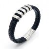 Pánsky náramok z ekokože a chirurgickej ocele