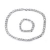 Masívna súprava Figaro 11 náhrdelník 60 cm náramok 22 cm z chirurgickej ocele
