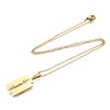 Prívesok žiletka zlatej farby z chirurgickej ocele s retiazkou