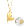 Otvárateľný prívesok v tvare srdca s retiazkou v zlatom prevedení z chir.ocele
