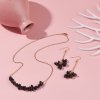 Dámsky set náhrdelník a náušnice obsidián