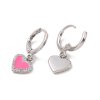 Dievčenské náušnice v tvare srdca so zirkónmi