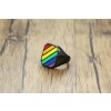 Rainbow prsteň z chirurgickej ocele v čiernom prevedení