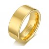 8 mm Moderná volfrámová obrúčka v zlatom prevedení