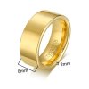 8 mm Moderná volfrámová obrúčka v zlatom prevedení