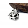 Biker lebka masívny hrubý prsteň z chirurgickej ocele