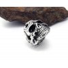 Biker lebka masívny hrubý prsteň z chirurgickej ocele
