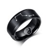 Yin Yang čierny prsteň z chirurgickej ocele vyrovnaná energia