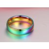 Rainbow prsteň z chirurgickej ocele mix farieb univerzálny