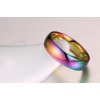Rainbow prsteň z chirurgickej ocele mix farieb univerzálny