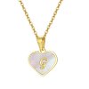 Písmeno G Moderný dámsky náhrdelník srdce s retiazkou z chirurgickej ocele