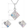 Súprava šperkov so Swarovski Crystals - kosoštvorec crystal ab rozmer