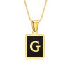 G Iniciály, módny iniciálkový náhrdelník z chirurgickej ocele prívesok a retiazka SNAKE
