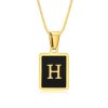 H Iniciály, módny iniciálkový náhrdelník z chirurgickej ocele prívesok a retiazka SNAKE