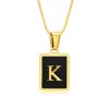 K Iniciály, módny iniciálkový náhrdelník z chirurgickej ocele prívesok a retiazka SNAKE