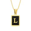 L Iniciály, módny iniciálkový náhrdelník z chirurgickej ocele prívesok a retiazka SNAKE