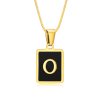 O Iniciály, módny iniciálkový náhrdelník z chirurgickej ocele prívesok a retiazka SNAKE