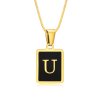 U Iniciály, módny iniciálkový náhrdelník z chirurgickej ocele prívesok a retiazka SNAKE