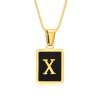 X Iniciály, módny iniciálkový náhrdelník z chirurgickej ocele prívesok a retiazka SNAKE