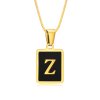 Z Iniciály, módny iniciálkový náhrdelník z chirurgickej ocele prívesok a retiazka SNAKE