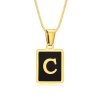 C Iniciály, módny iniciálkový náhrdelník z chirurgickej ocele prívesok a retiazka SNAKE